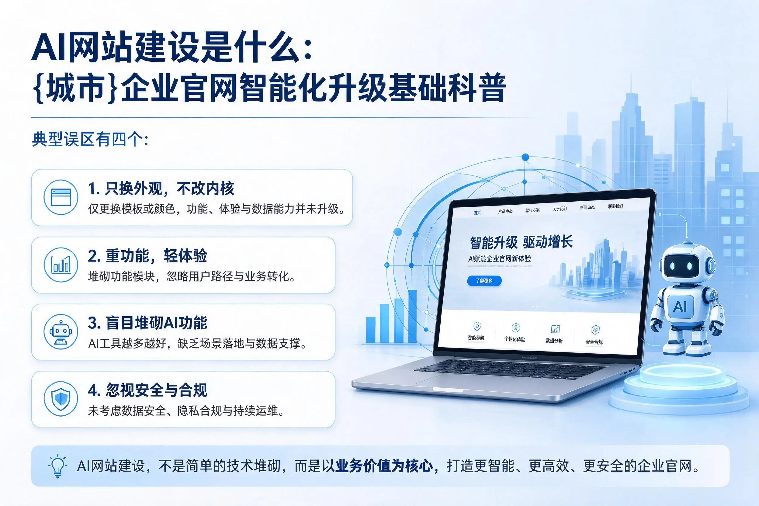 AI网站建设是什么:南宁企业官网智能化升级基础科普