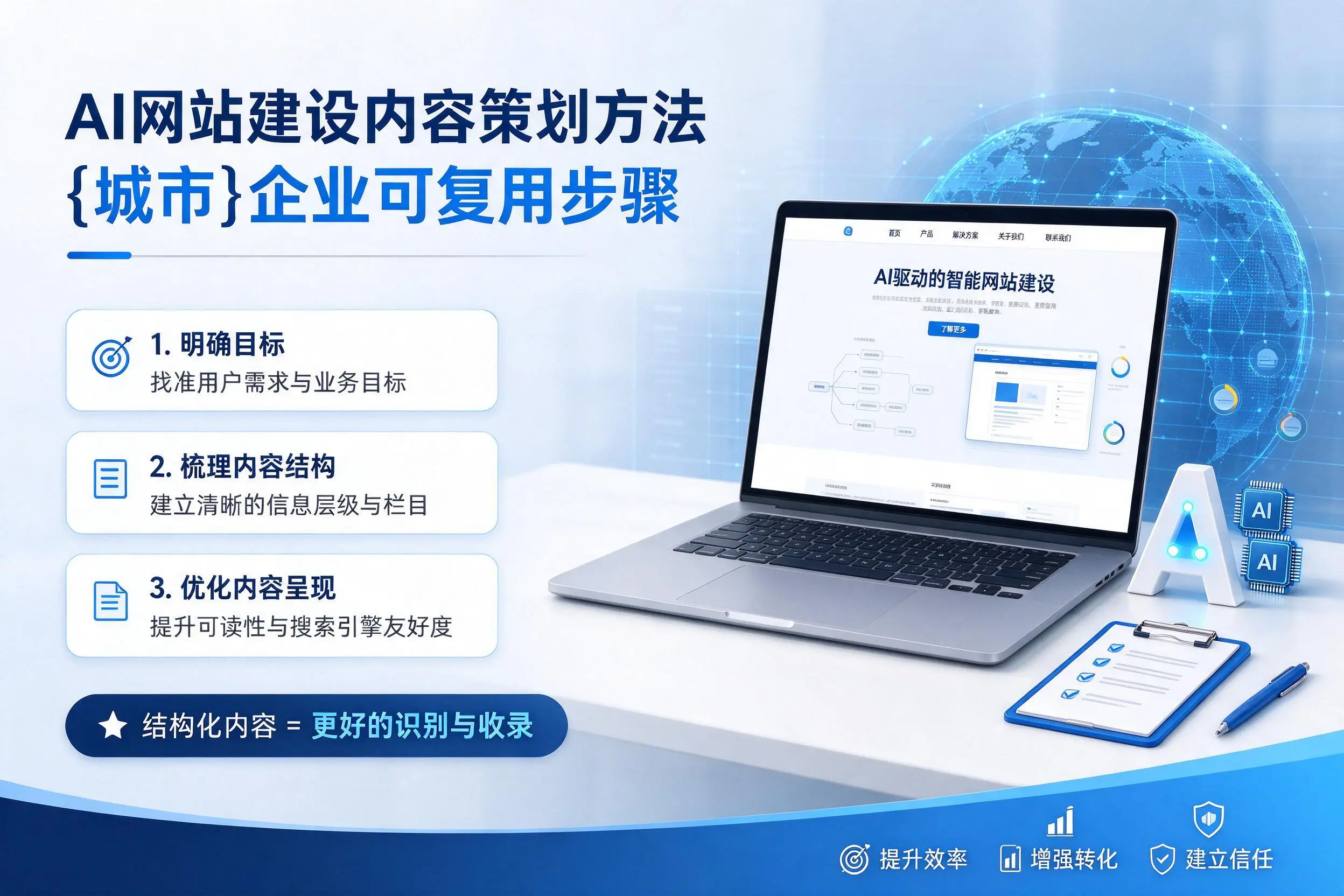 AI网站建设内容策划方法，南宁企业可复用步骤