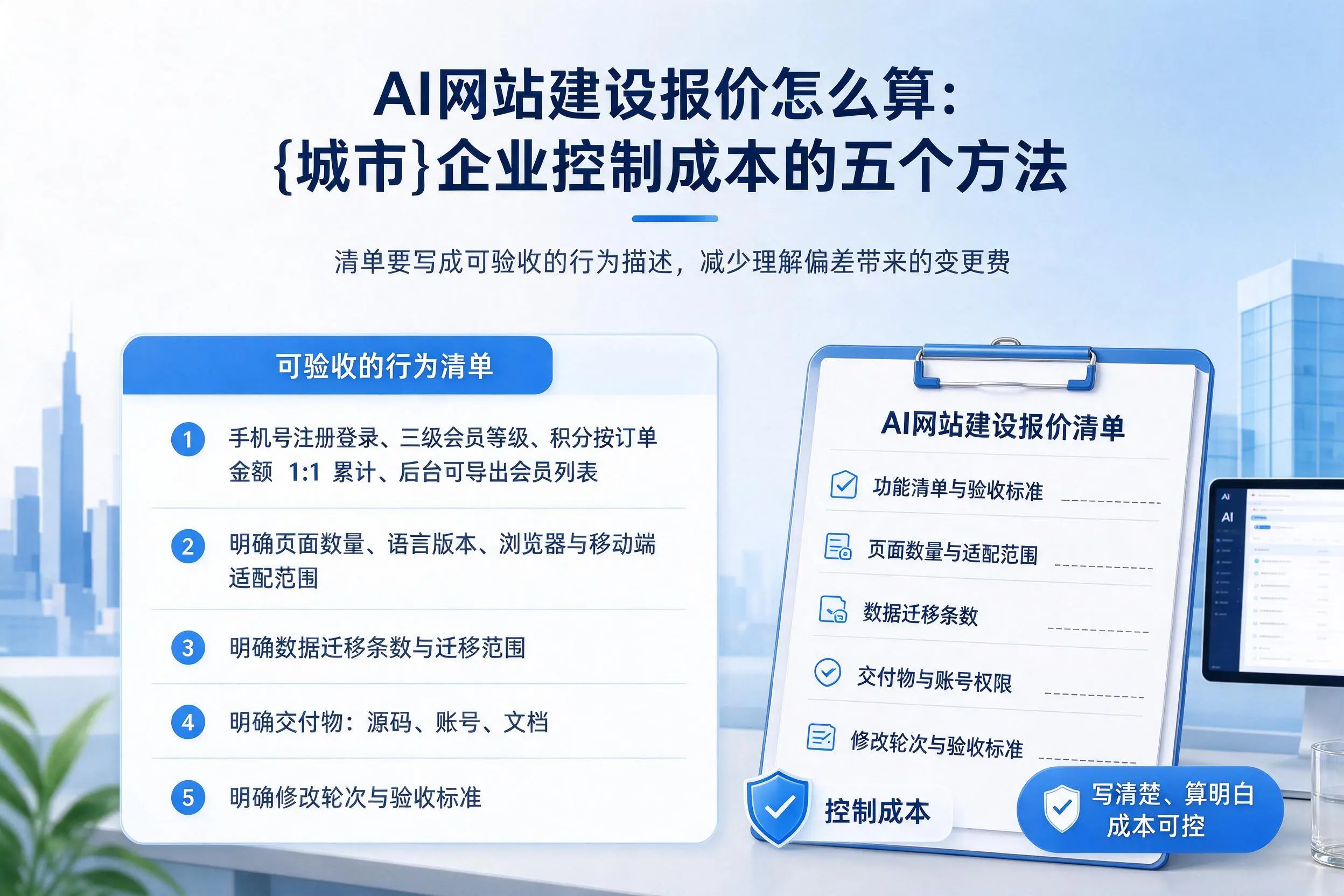 AI网站建设报价怎么算:南宁企业控制成本的五个方法